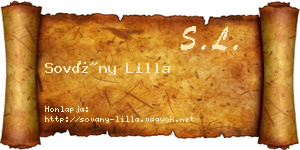Sovány Lilla névjegykártya